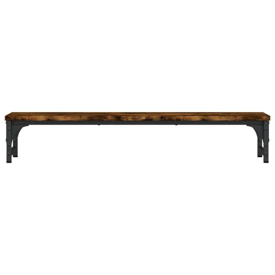 Monitorstandaard 85x23x15,5 cm bewerkt hout gerookt eikenkleur