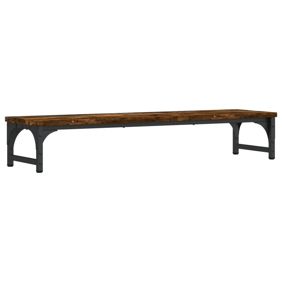 Monitorstandaard 85x23x15,5 cm bewerkt hout gerookt eikenkleur