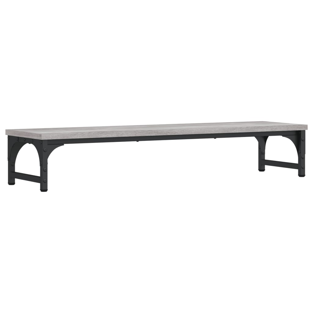 Monitorstandaard 85x23x15,5 cm bewerkt hout grijs sonoma eiken