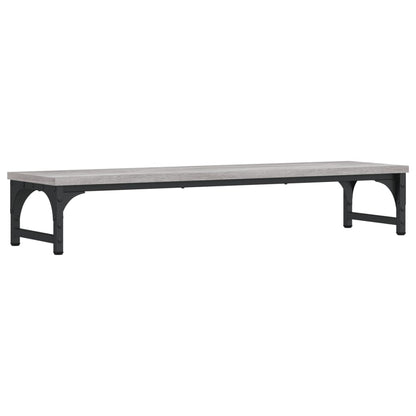 Monitorstandaard 85x23x15,5 cm bewerkt hout grijs sonoma eiken