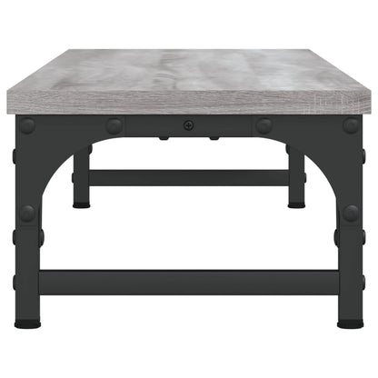 Monitorstandaard 85x23x15,5 cm bewerkt hout grijs sonoma eiken