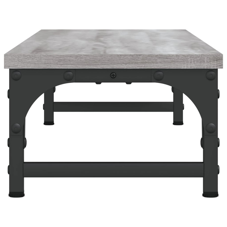 Monitorstandaard 85x23x15,5 cm bewerkt hout grijs sonoma eiken