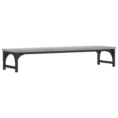 Monitorstandaard 85x23x15,5 cm bewerkt hout grijs sonoma eiken