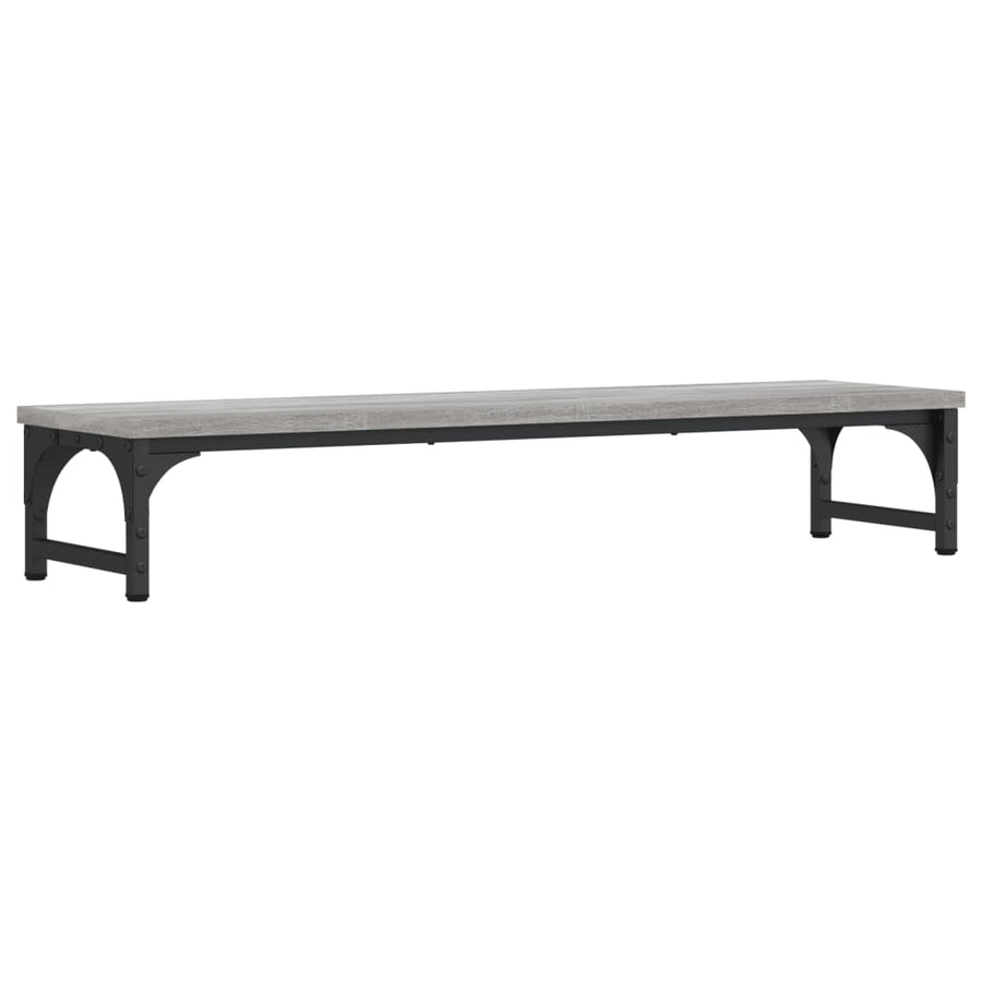 Monitorstandaard 85x23x15,5 cm bewerkt hout grijs sonoma eiken