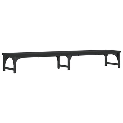 Monitorstandaard 105x23x15,5 cm bewerkt hout zwart 105 x 23 x 15.5 cm Zwart
