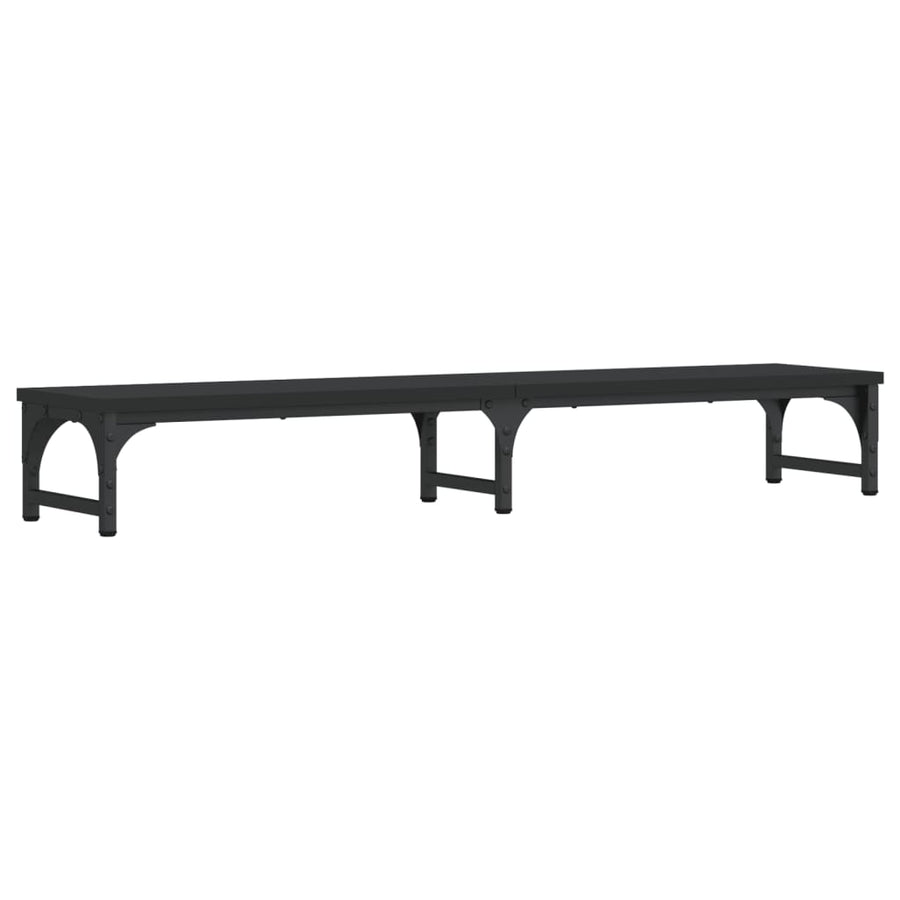 Monitorstandaard 105x23x15,5 cm bewerkt hout zwart 105 x 23 x 15.5 cm Zwart