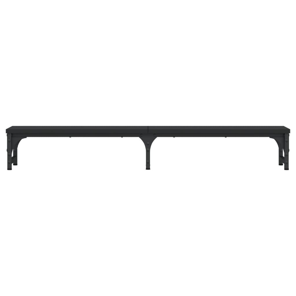 Monitorstandaard 105x23x15,5 cm bewerkt hout zwart 105 x 23 x 15.5 cm Zwart