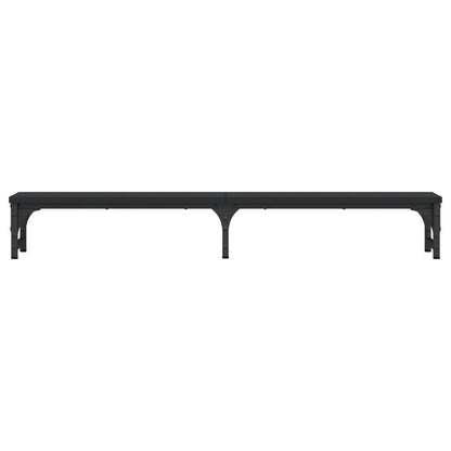 Monitorstandaard 105x23x15,5 cm bewerkt hout zwart 105 x 23 x 15.5 cm Zwart