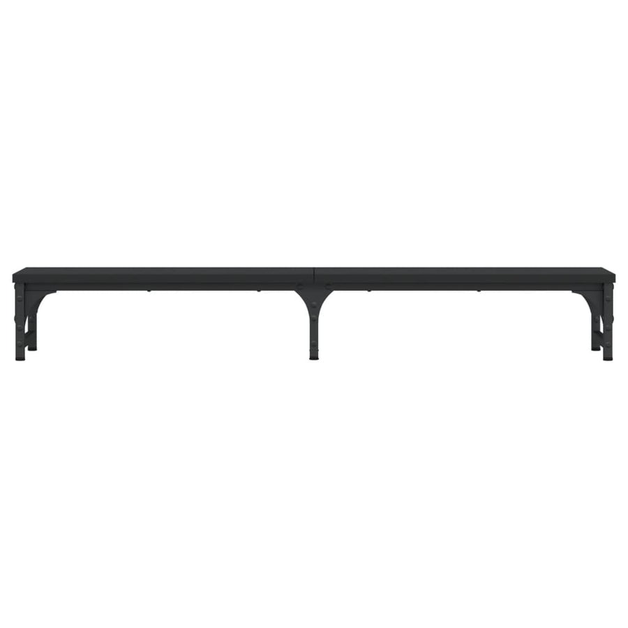 Monitorstandaard 105x23x15,5 cm bewerkt hout zwart 105 x 23 x 15.5 cm Zwart