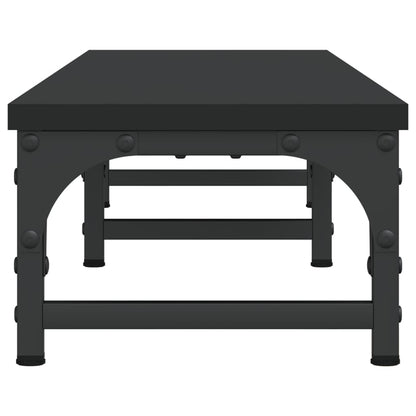 Monitorstandaard 105x23x15,5 cm bewerkt hout zwart 105 x 23 x 15.5 cm Zwart