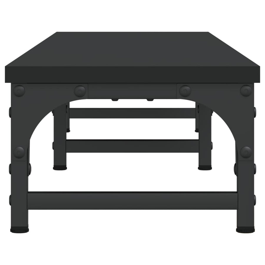Monitorstandaard 105x23x15,5 cm bewerkt hout zwart 105 x 23 x 15.5 cm Zwart