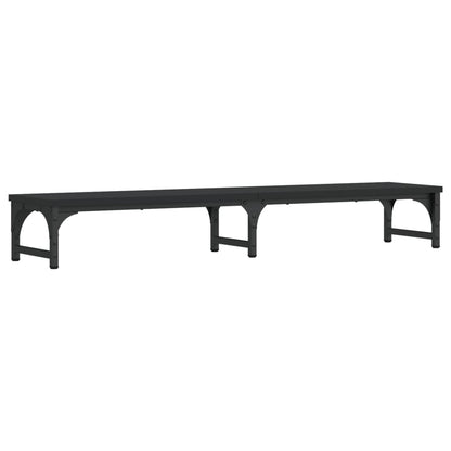 Monitorstandaard 105x23x15,5 cm bewerkt hout zwart 105 x 23 x 15.5 cm Zwart