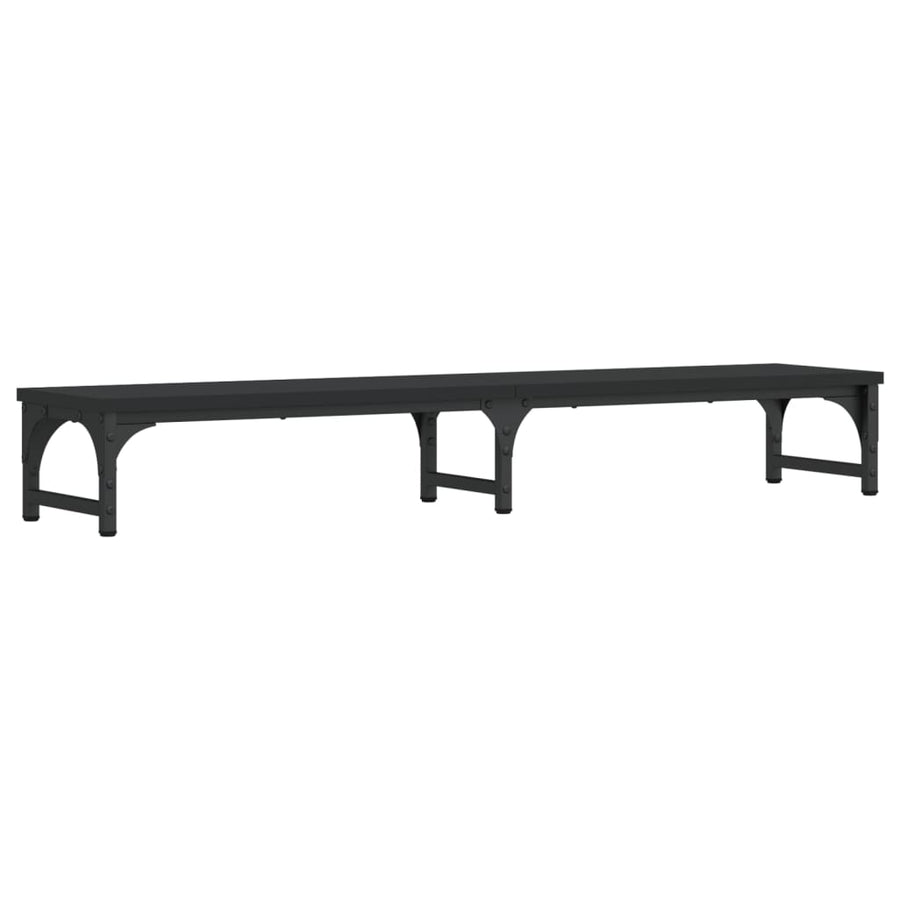 Monitorstandaard 105x23x15,5 cm bewerkt hout zwart 105 x 23 x 15.5 cm Zwart