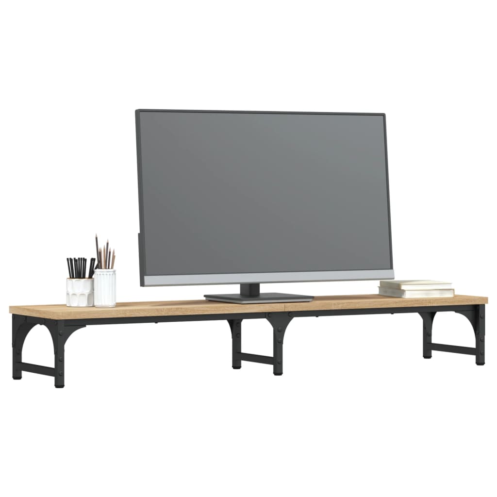 Monitorstandaard 105x23x15,5 cm bewerkt hout sonoma eikenkleur