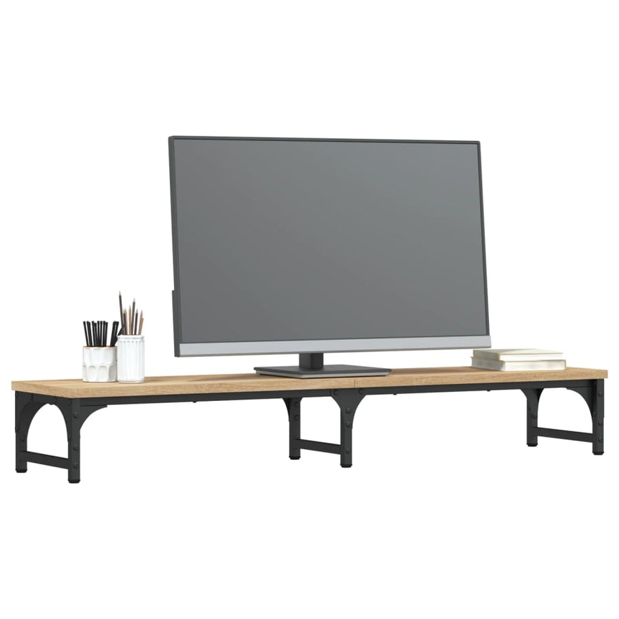 Monitorstandaard 105x23x15,5 cm bewerkt hout sonoma eikenkleur