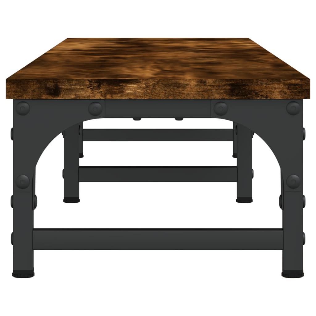 Monitorstandaard 105x23x15,5 cm bewerkt hout gerookt eikenkleur 105 x 23 x 15.5 cm Gerookt eiken