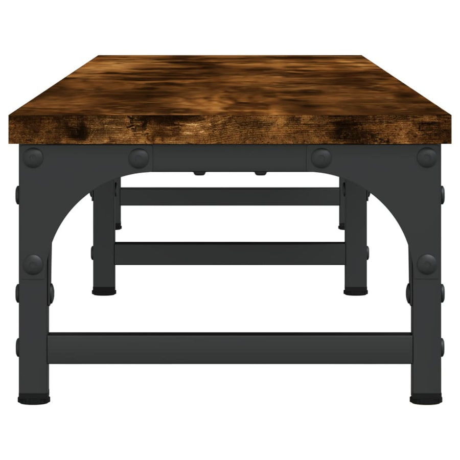 Monitorstandaard 105x23x15,5 cm bewerkt hout gerookt eikenkleur 105 x 23 x 15.5 cm Gerookt eiken