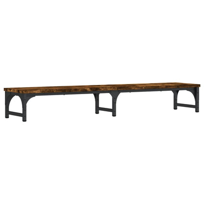 Monitorstandaard 105x23x15,5 cm bewerkt hout gerookt eikenkleur 105 x 23 x 15.5 cm Gerookt eiken