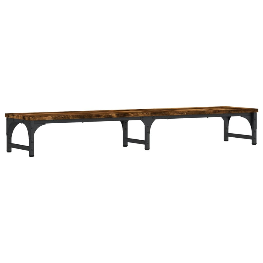Monitorstandaard 105x23x15,5 cm bewerkt hout gerookt eikenkleur 105 x 23 x 15.5 cm Gerookt eiken