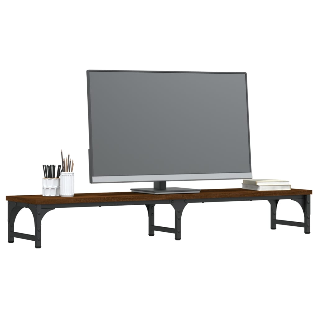 Monitorstandaard 105X23X15,5 Cm Bewerkt Hout 105 x 23 x 15.5 cm bruin eikenkleur