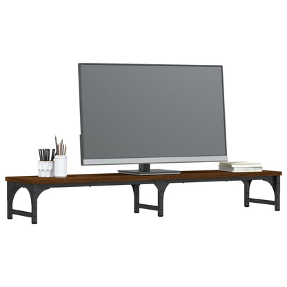 Monitorstandaard 105X23X15,5 Cm Bewerkt Hout 105 x 23 x 15.5 cm bruin eikenkleur