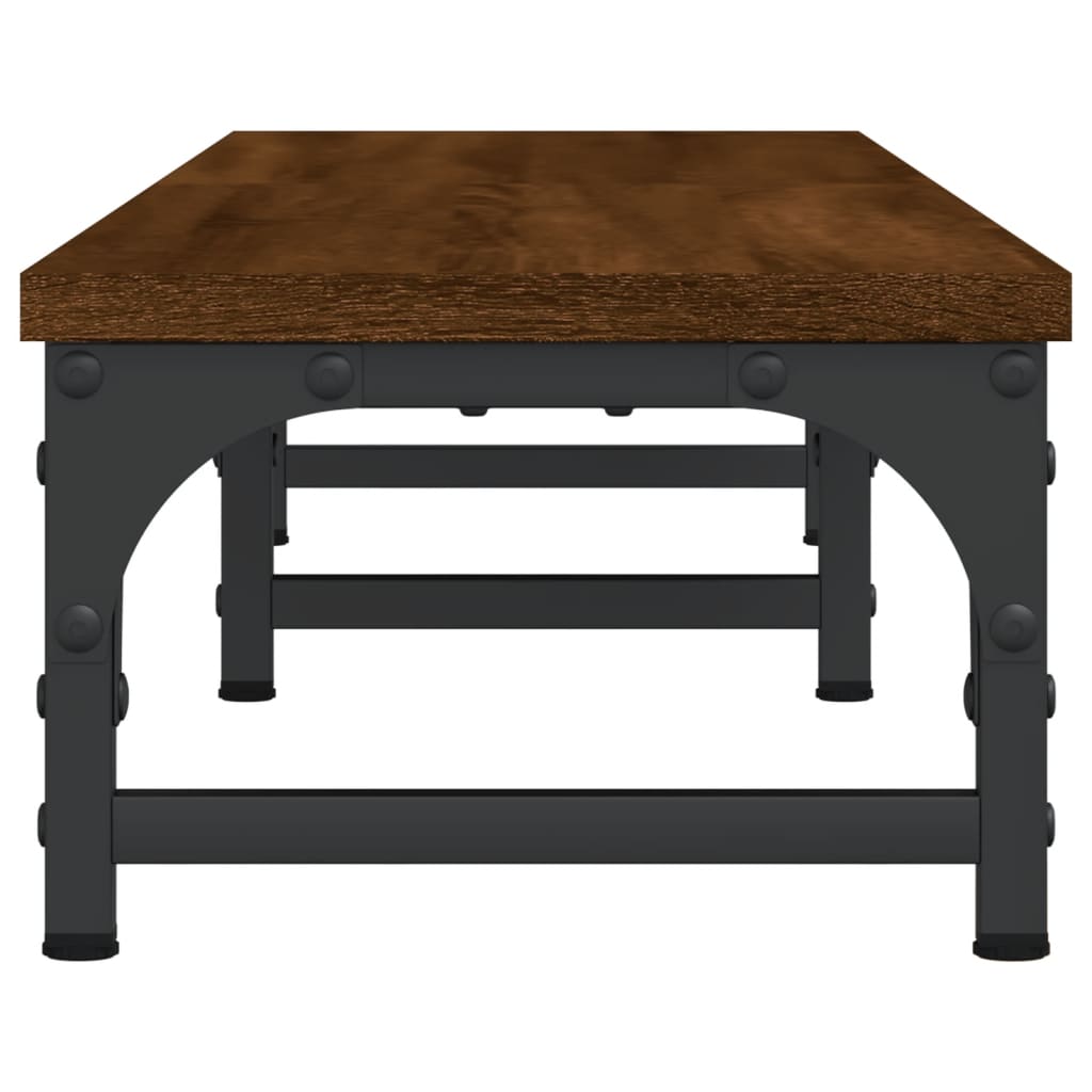 Monitorstandaard 105X23X15,5 Cm Bewerkt Hout 105 x 23 x 15.5 cm bruin eikenkleur