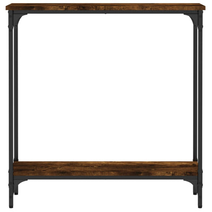 Wandtafel 75x22,5x75 cm bewerkt hout gerookt eikenkleurig