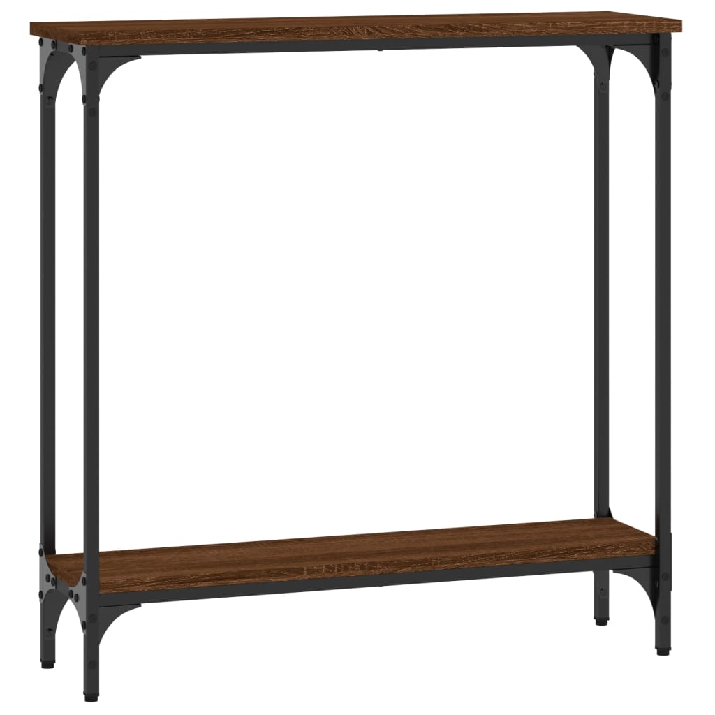 Wandtafel 75X22,5X75 Cm Bewerkt Hout Bruin Eikenkleur