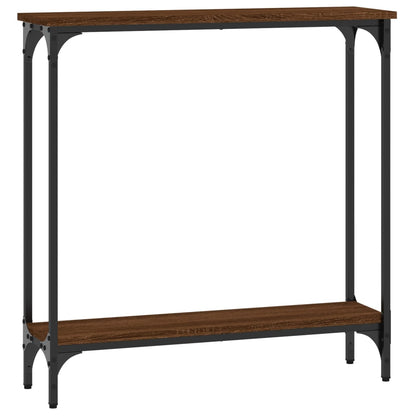 Wandtafel 75X22,5X75 Cm Bewerkt Hout Bruin Eikenkleur