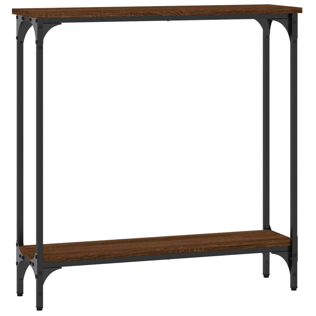Wandtafel 75X22,5X75 Cm Bewerkt Hout Bruin Eikenkleur