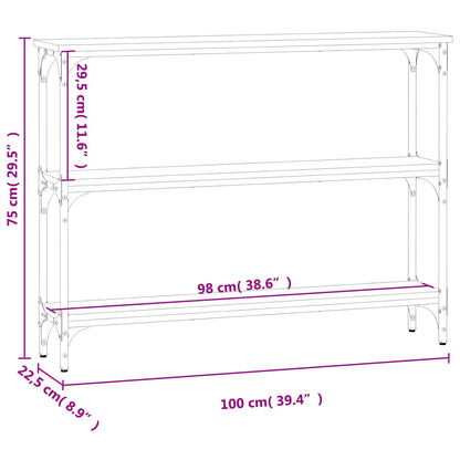 Wandtafel 100X22,5X75 Cm Bewerkt Hout Zwart