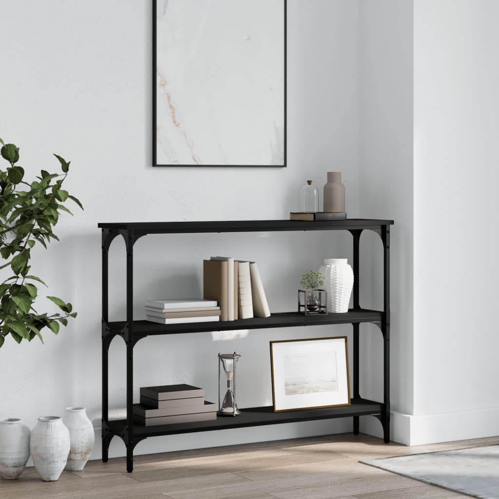 Wandtafel 100X22,5X75 Cm Bewerkt Hout Zwart