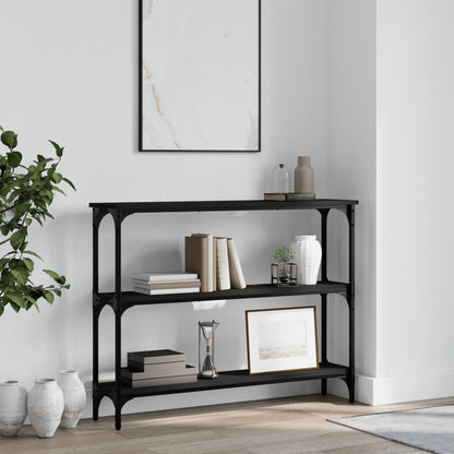 Wandtafel 100X22,5X75 Cm Bewerkt Hout Zwart