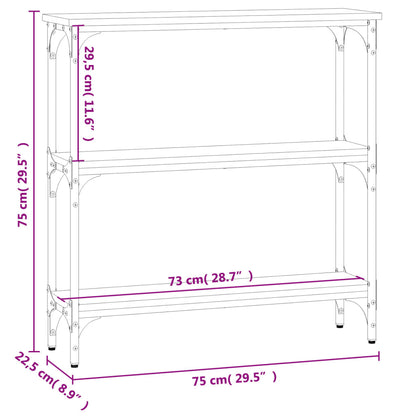 Wandtafel 75X22,5X75 Cm Bewerkt Hout Sonoma Eikenkleurig