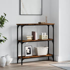 Console table 75x22.5x75 cm treated wood smoked oak finish