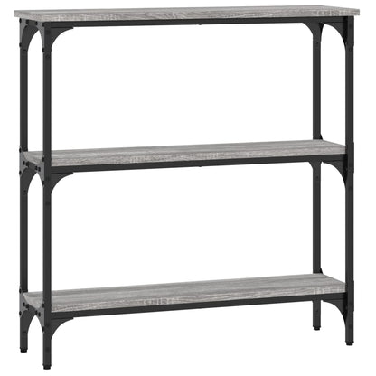 Wandtafel 75X22,5X75 Cm Bewerkt Hout Grijs Sonoma Eikenkleurig