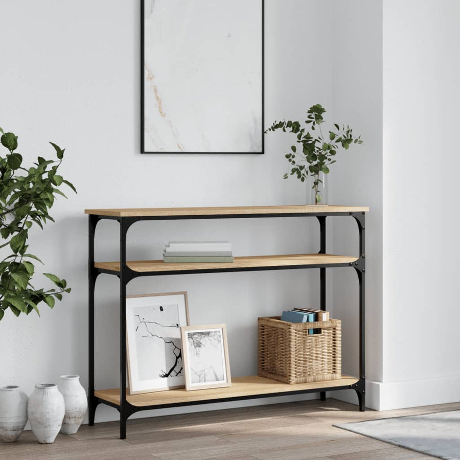 Wandtafel 100X29X75 Cm Bewerkt Hout Sonoma Eikenkleurig