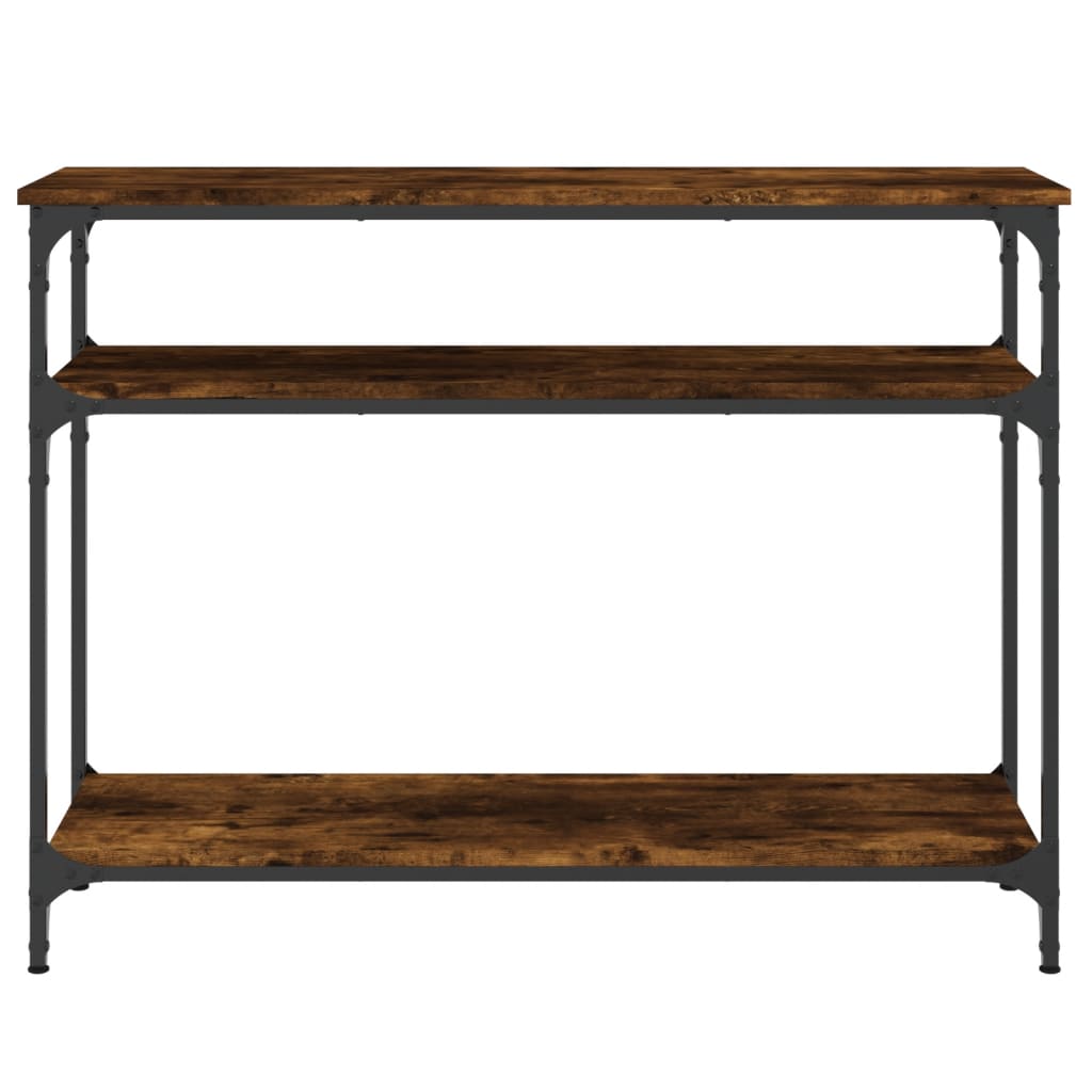 Wandtafel 100X29X75 Cm Bewerkt Hout Gerookt Eikenkleurig