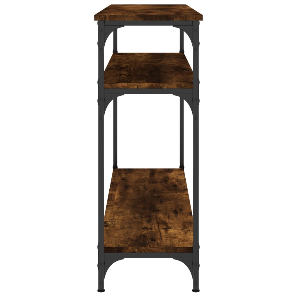 Wandtafel 100X29X75 Cm Bewerkt Hout Gerookt Eikenkleurig