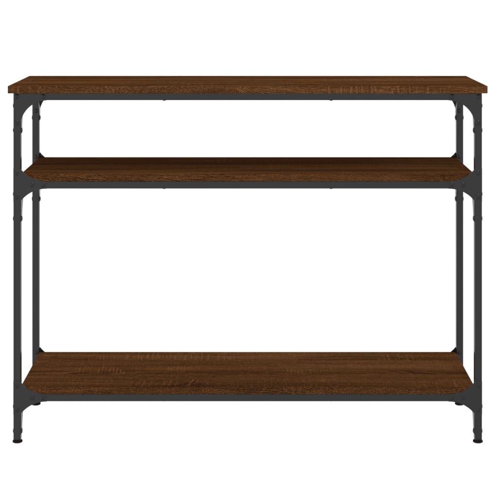 Wandtafel 100X29X75 Cm Bewerkt Hout Bruin Eikenkleur