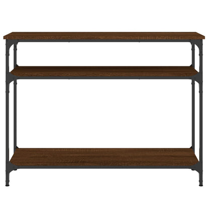 Wandtafel 100X29X75 Cm Bewerkt Hout Bruin Eikenkleur