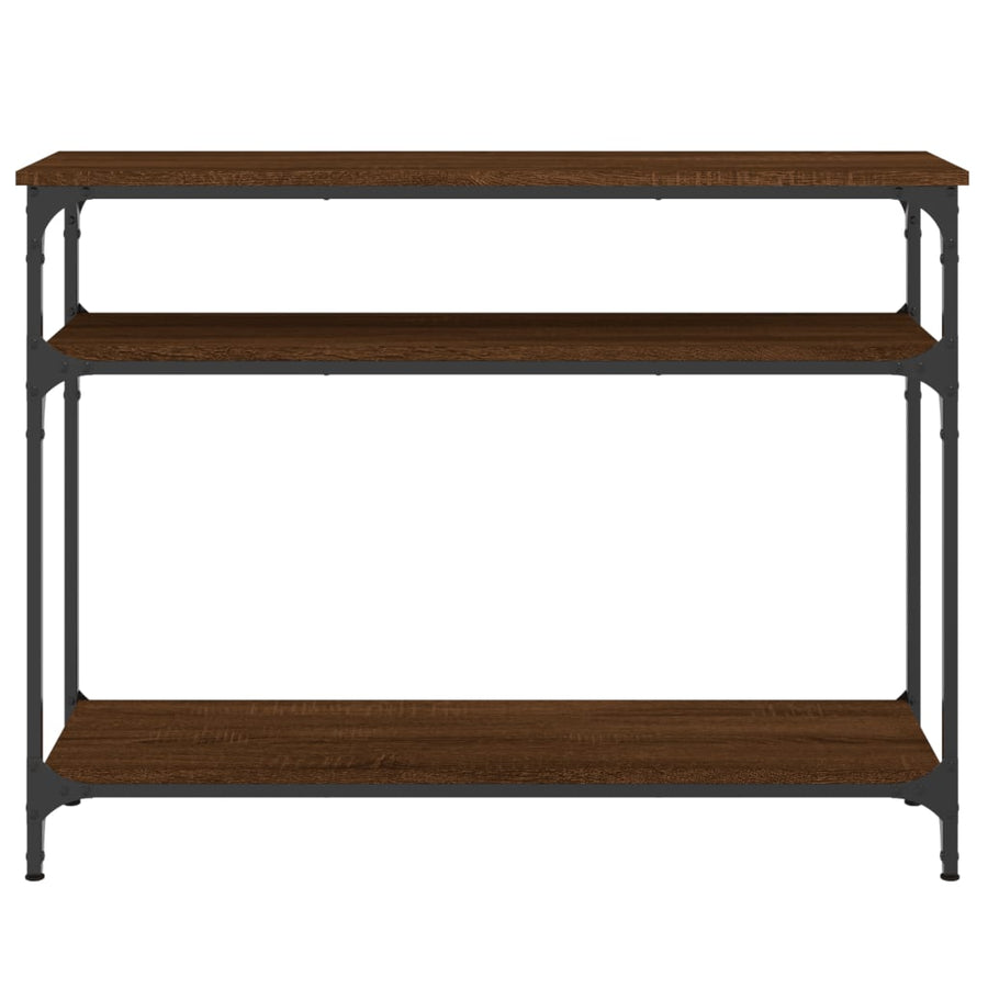 Wandtafel 100X29X75 Cm Bewerkt Hout Bruin Eikenkleur