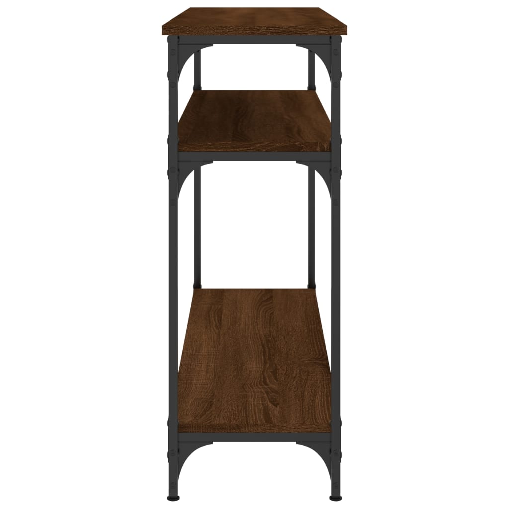 Wandtafel 100X29X75 Cm Bewerkt Hout Bruin Eikenkleur