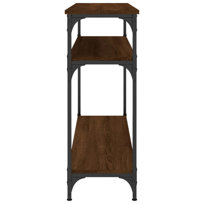 Wandtafel 100X29X75 Cm Bewerkt Hout Bruin Eikenkleur