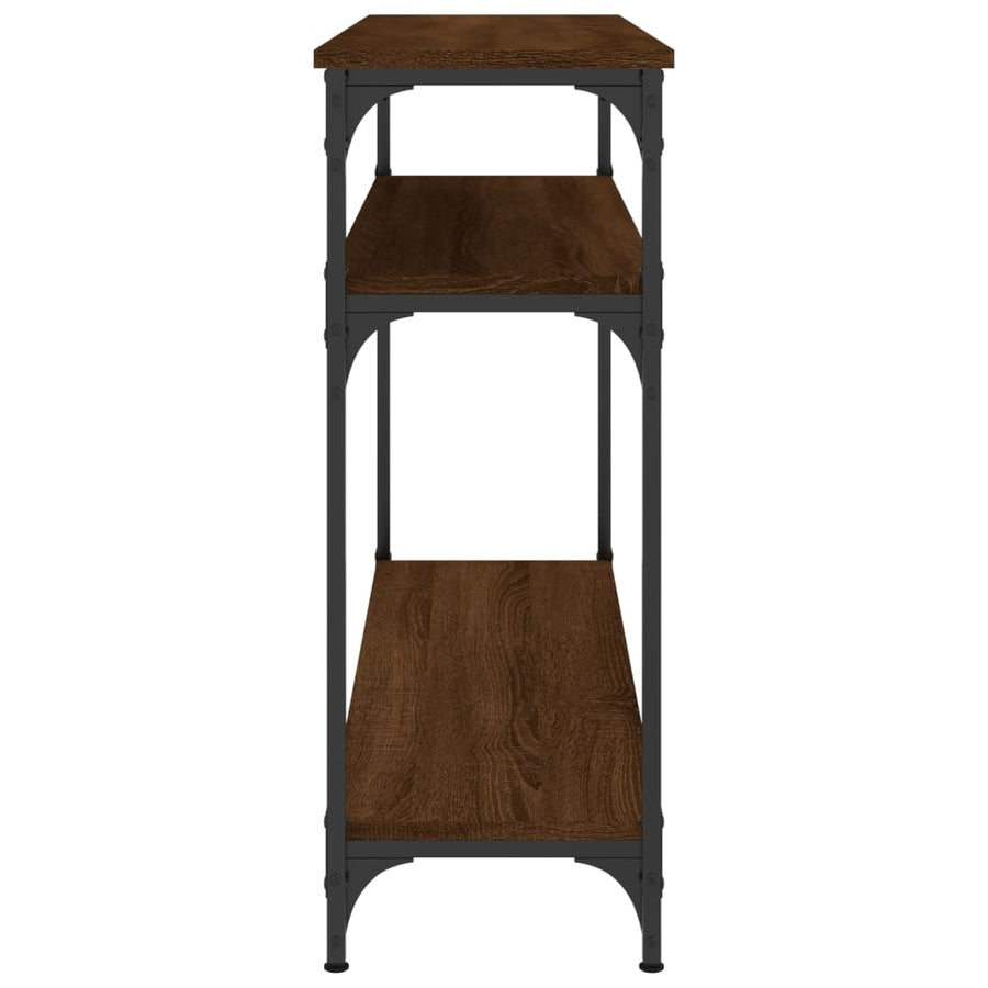 Wandtafel 100X29X75 Cm Bewerkt Hout Bruin Eikenkleur