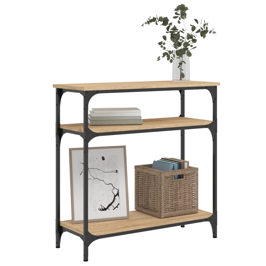 Wandtafel Bewerkt Hout Kleurig 75 x 29 x 75 cm Sonoma eiken