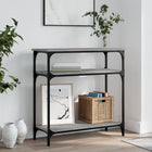 Console table 75x29x75 cm engineered wood grey Sonoma oak colour
