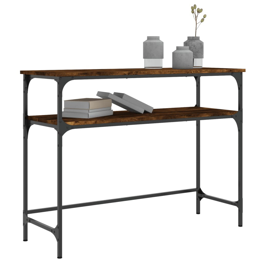 Wandtafel 100X35,5X75 Cm Bewerkt Hout Gerookt Eikenkleurig