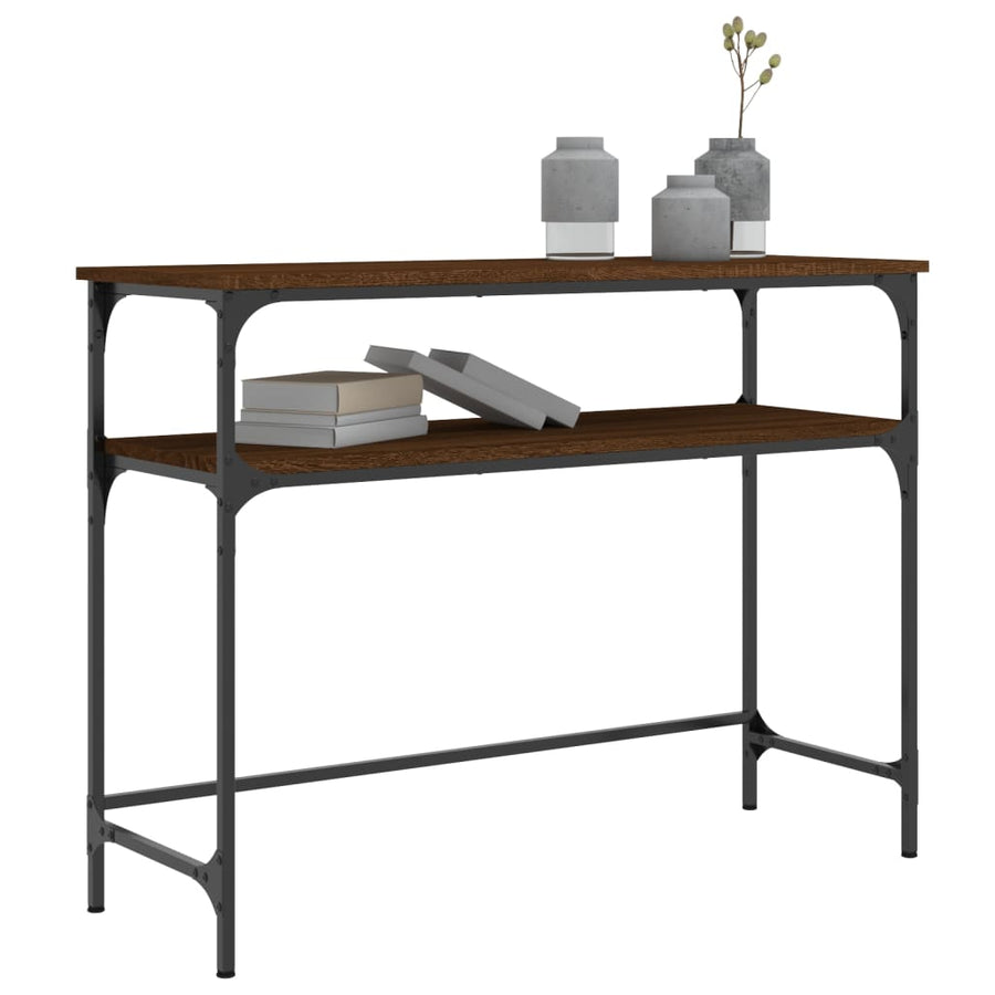 Wandtafel 100X35,5X75 Cm Bewerkt Hout Bruin Eikenkleur