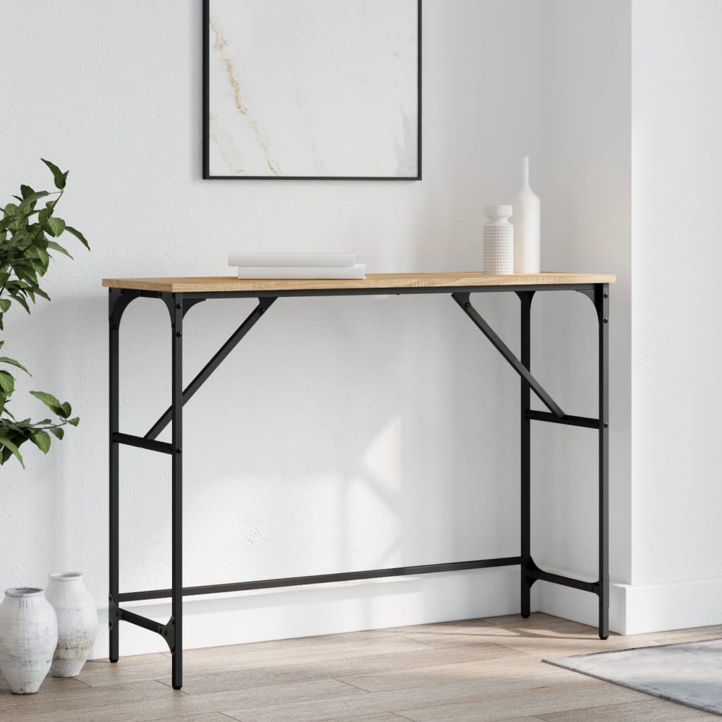 Wandtafel 100X32X75 Cm Bewerkt Hout Sonoma Eikenkleurig